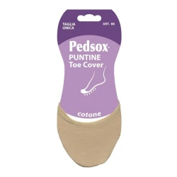 Invisible cotton toe caps for sandals with non-slip footbed 2