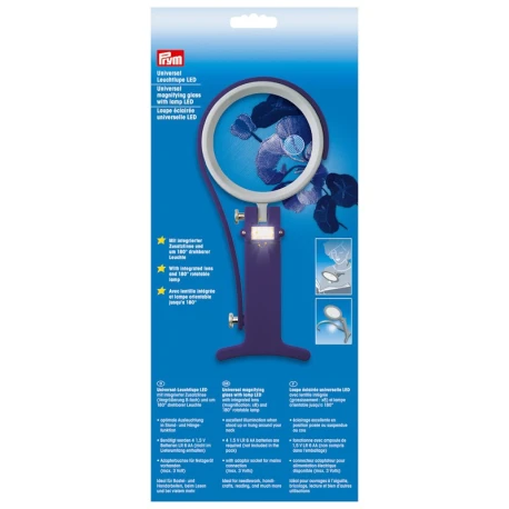 Embroidery magnifying glass with LED light 2x/8x