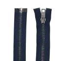 Cerniera Lampo in metallo grande 80cm divisibile T8 per giacconi blu catena canna di fucile