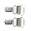 Clip hooks for braces, suspenders and dungarees with 25 mm buckle - 2 pieces - 405205 Prym