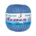 Magnum Crochet Yarn N°8 Titan Wool 100% Egyptian Cotton Makò - Sky Blue