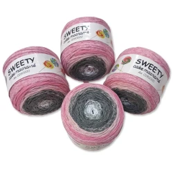 Sweety cake macramé in shaded cotton 250 g ball. 2
