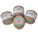 Sweety cake macramé in shaded cotton 250 g ball.