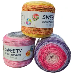 Sweety cake macramé in cotone sfumato gomitolo da 250gr.