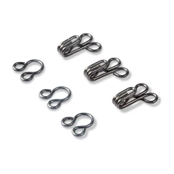 Ganci ed Occhielli N. 3 misura media acciaio per gonne e pantaloni - 261216 Prym
