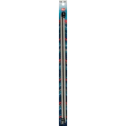 Single-pointed knitting needles, aluminium, 40cm, 7.00mm, grey - 191481 Prym