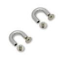Small bag clips with silver screws, ideal for attaching chains, handles and carabiners - FF610-09 Benox