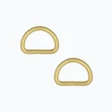 Fibbia a mezzaluna 20mm anello semicircolare oro con galvanica Italia alta qualità - 2 pezzi - Benox FF582-20-O
