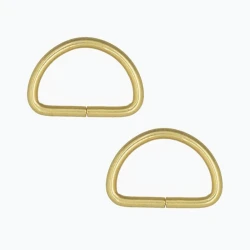 Fibbia a mezzaluna 25mm anello semicircolare oro con galvanica Italia alta qualità - 2 pezzi - Benox FF582-25-O