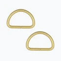 Fibbia a mezzaluna 25mm anello semicircolare oro con galvanica Italia alta qualità - 2 pezzi - Benox FF582-25-O