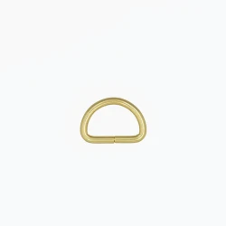 Fibbia a mezzaluna 16mm anello semicircolare oro con galvanica Italia alta qualità - 2 pezzi - Benox FF582-16-O 2