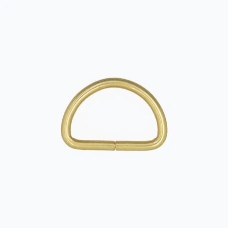 Fibbia a mezzaluna 25mm anello semicircolare oro con galvanica Italia alta qualità - 2 pezzi - Benox FF582-25-O