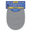 Oval jersey jersey patches thermoadhesive and edged medium grey - 230011 USIT