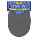 Oval jersey jersey patches thermoadhesive and edged dark grey - 230011 USIT