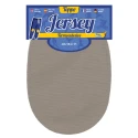 Toppe ovali in maglina Jersey termoadesive e bordate colore beige sabbia - 230011 USIT