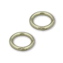 Small round snap hooks with spring lock Ø 2.9 cm, gold colour, 2 pieces - FF595-20 Benox