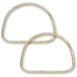 Metal semi-circle bag handles 13 cm - 2 pieces colour gold