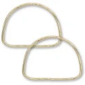 Manici per borse a semicerchio in metallo 13 cm - 2 pezzi colore oro
