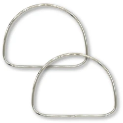 Manici per borse a semicerchio in metallo 13 cm - 2 pezzi colore oro 2