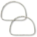 Metal semicircle bag handles 13 cm - 2 pieces colour silver