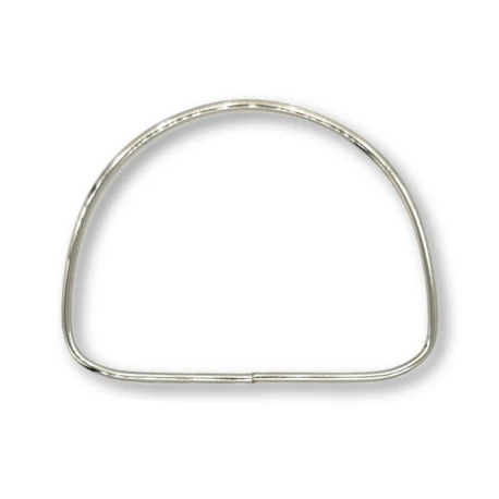 Metal semicircle bag handles 13 cm - 2 pieces colour silver