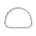 Manici per borse a semicerchio in metallo 13 cm - 2 pezzi colore argento
