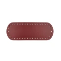 Fondi ovali piccoli in eco pelle per borsa colore bordeaux - 21cm x 8cm - Mas