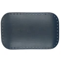 Rectangular faux leather bag bottom - 28cm x 18cm colour blue