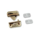 Silver-coloured triangular push-button closure for handmade bags - MA235Mas