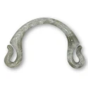 Marbled effect plastic bag handles 19cm light grey
