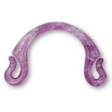 Marbled effect plastic bag handles 19cm lilac
