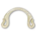Manici per borse a semicherchio in plastica effetto marmorizzato 19cm panna