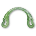 Marbled effect plastic bag handles 19cm meadow green
