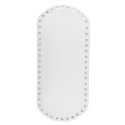 Oval faux leather bag bottom - 27cm x 12cm white