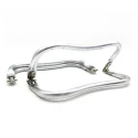 Concealed wave-shaped spring clasp for making handbags and clutch bags