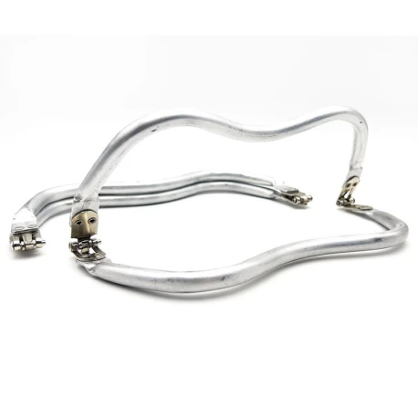 Concealed wave-shaped spring clasp for making handbags and clutch bags