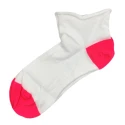 Calzino donna in cotone bianco e fluo con bordo taglio al vivo