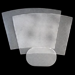 Rete canvas sagomata per realizzare una borsa a vaso all'uncinetto 47x31cm