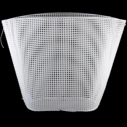 Rete canvas sagomata per realizzare una borsa a vaso all'uncinetto 47x31cm 2