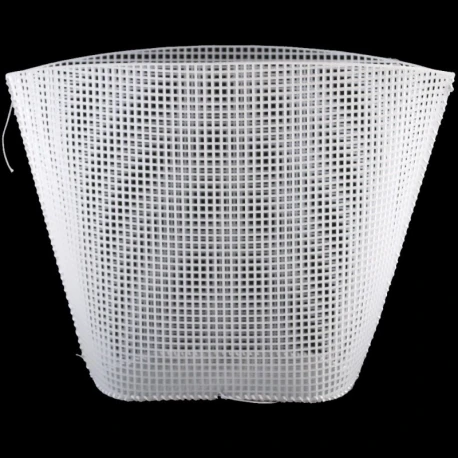 Rete canvas sagomata per realizzare una borsa a vaso all'uncinetto 47x31cm
