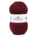 Magnum Tweed DMC wool blend tweed in 400g ball, burgundy colour