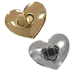 Heart-shaped gold and silver twist clasp for bags - TL002 Modidea