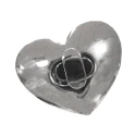 Silver heart-shaped twist lock for bags - TL002 Modidea