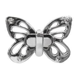 Gold and silver butterfly-shaped twist lock for bags - TL004 Modidea 2