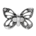 Chiusura a girello a forma di farfalla argento per borse - TL004 Modidea