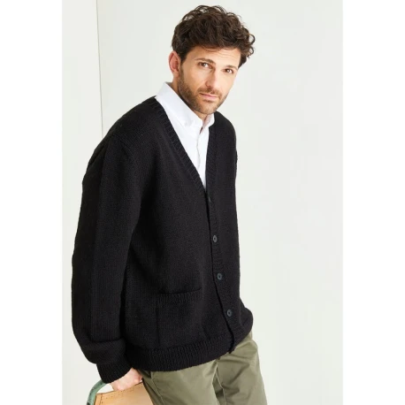 Rivista con 2 progetti uomo da realizzare con il filato in lana DMC Merino Essentiel 4