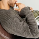 Magazine featuring two men's projects to be made withDMCr Merino Essentiel 4 wool yarn.