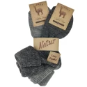 Calzino donna invernale in lana Alpaca con risvolto