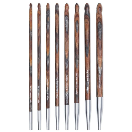 Set Uncinetto Tunisino in legno misure da 3,50 a 8,00 con cavo intercambiabile per lavoro a punto tunisi - 223810 Prym