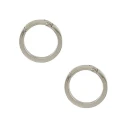 Moschettoni piccoli tondi piatti apribili con sicura a molla Ø 2,8cm Argento - FF593 Benox